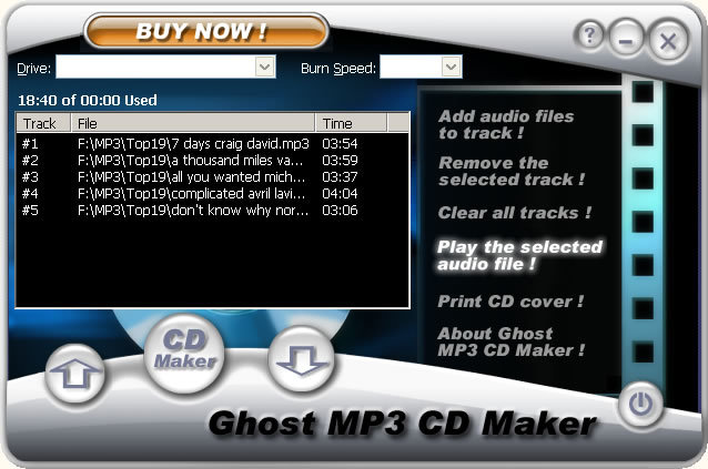 Ghost MP3 CD Maker Screenshot